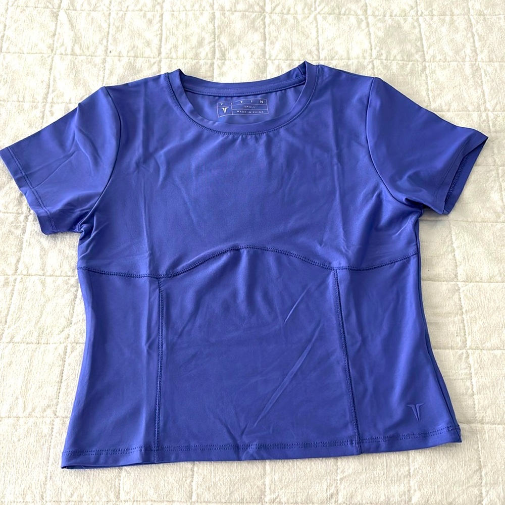 ACTIVE CONTOUR TEE COLOR PURPLE SIZE SMALL